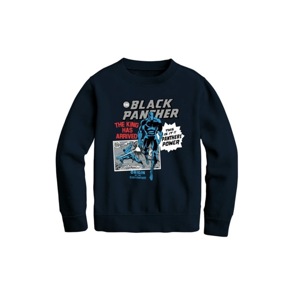 NWOT BOYS GRAPHIC MARVEL BLACK PANTHER
NAVY BLUE SWEATSHIRT SIZE L